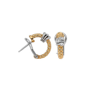 Diamond Prima Earrings 18k Yellow and White Gold 0.08cttw Diamond