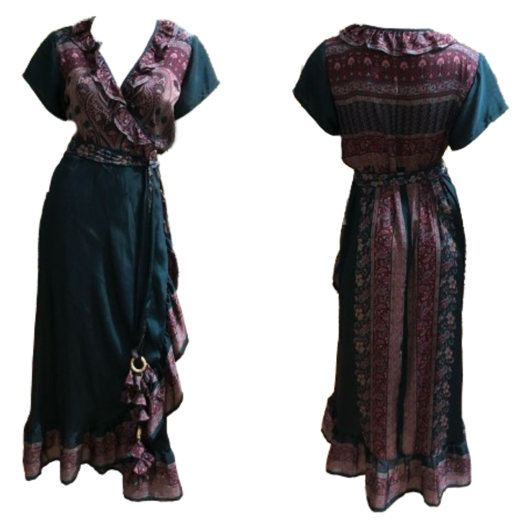 Ayesha Ruffle Wrap Dress