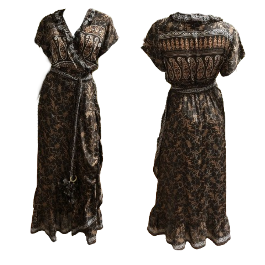 Ayesha Ruffle Wrap Dress