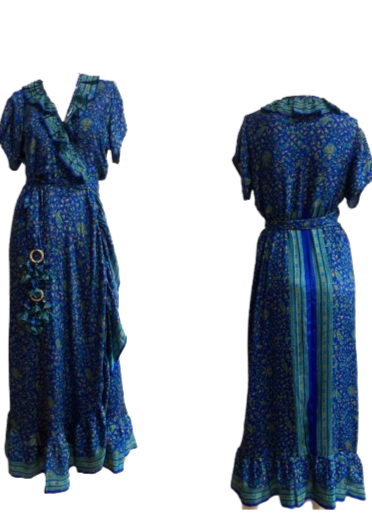 Ayesha Ruffle Wrap Dress