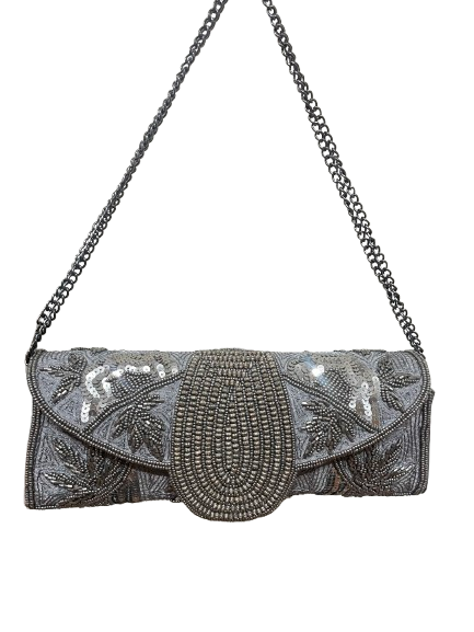 Makenna Evening Clutch – Beaded & Sequin Embroidered Purse
