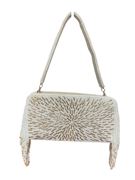 Nyasia Beaded Art Deco Evening Bag – Embroidered Vintage-Inspired Purse