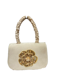 Giada Velvet Beaded Floral Mini Purse – Embroidered Evening Bag