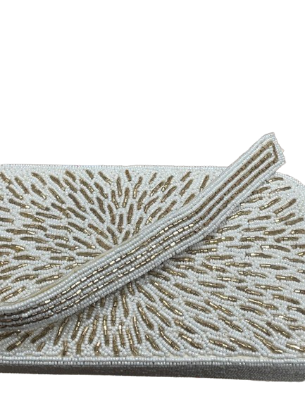 Nyasia Beaded Art Deco Evening Bag – Embroidered Vintage-Inspired Purse