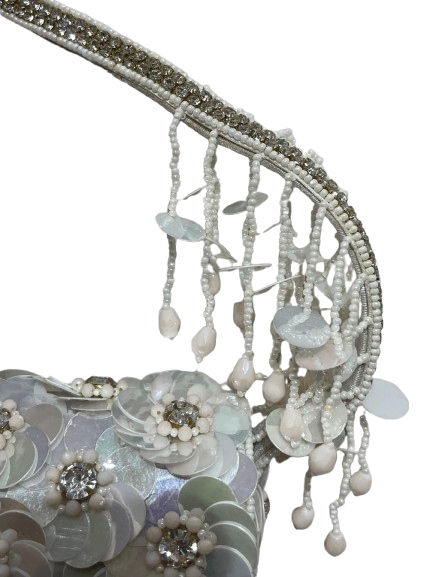 Eleanor Floral Evening Bag – Beaded & Sequin Embroidered Purse