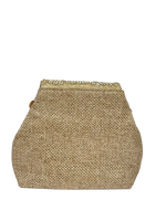 Load image into Gallery viewer, Solene Jute &amp; Golden Metalwork Flap Bag
