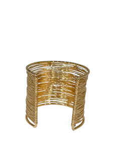 Aurora Wire Wrap Wide Cuff Bracelet with CZ