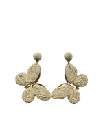 Load image into Gallery viewer, Raya Raffia Butterfly Earrings – Straw Boho Statement Jewelry
