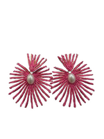 Load image into Gallery viewer, Raffia Burst Earrings
