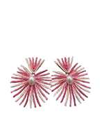 Load image into Gallery viewer, Raffia Burst Earrings
